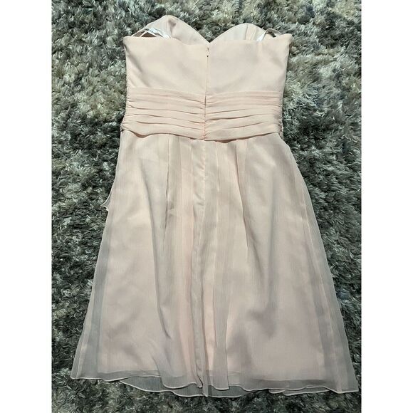 WOMENS 4 DAVID'S BRIDAL BRIDESMAID PROM PARTY DRESS BELLINI F14847 Pink - Picture 3 of 3